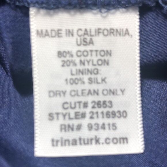 Trina Turk Navy Fringe Dress 👗 and Adjustable Slip. Perfectly designed set. 8 - Picture 14 of 14